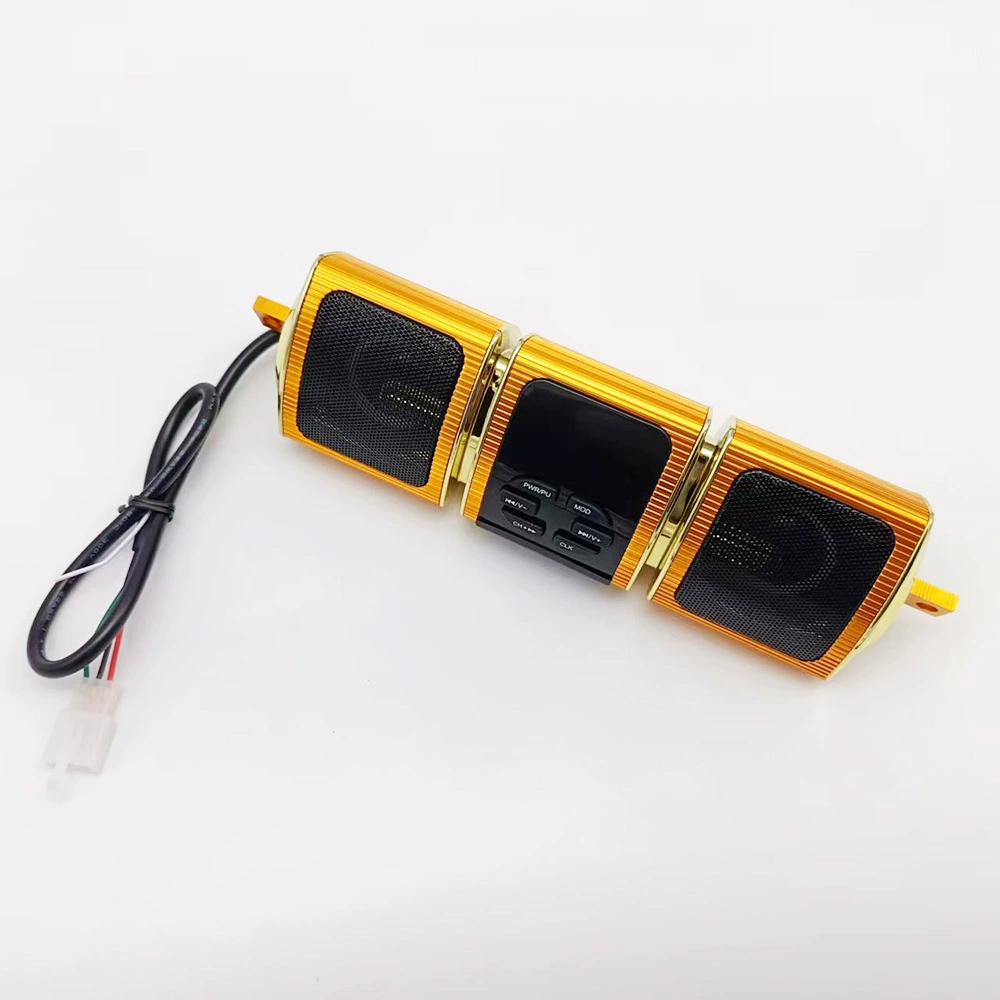 Треугольник новый мотоцикл MP3 аудио сабвуфер плеер с красочным мигает Bluetooth-трансляция FM/FA радио