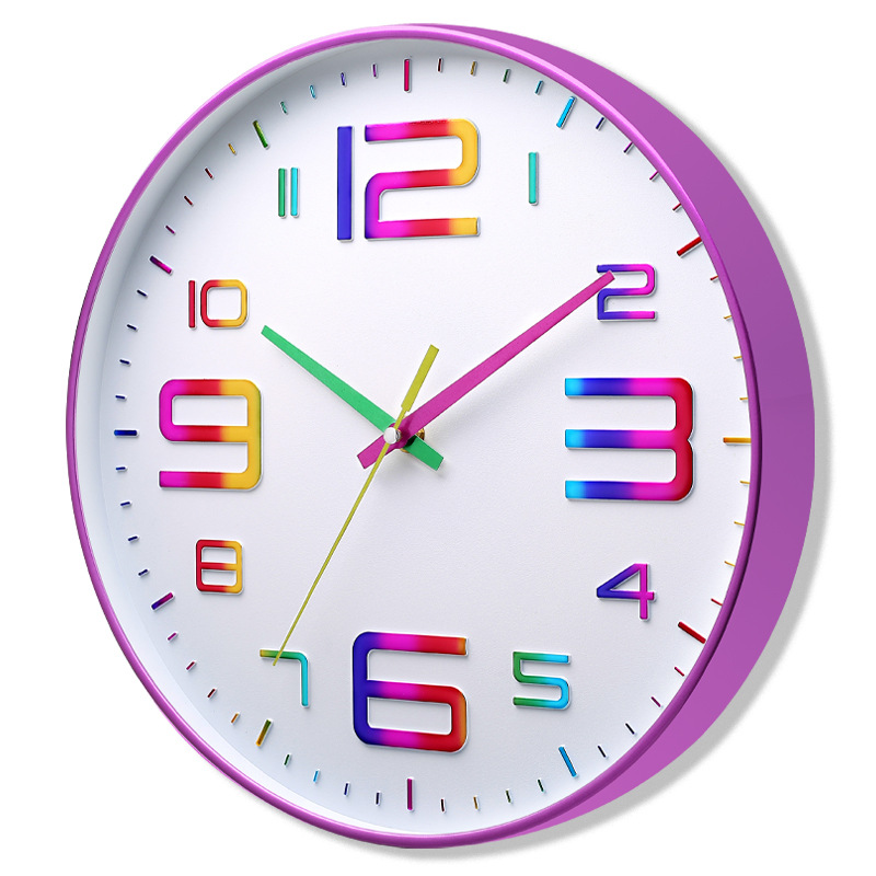 Reloj de pared silencioso de 30cm, diseño moderno 3D