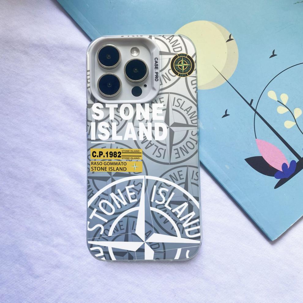 Stone Island Shockproof PC Label IMD Wholesale Mobile Phone case for iPhone 17 16 15 14 Plus 13 12 11 Pro Max case