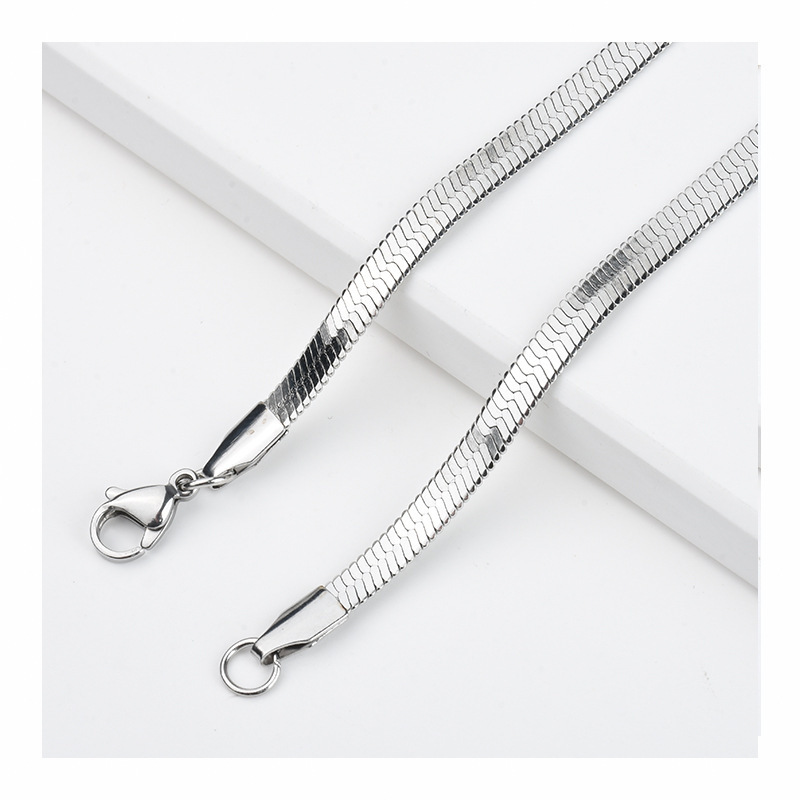 Collier personnalisé tendance pour hommes, nouvelle chaîne à lame en acier inoxydable et titane, barre de discothèque, plat_voghion.com