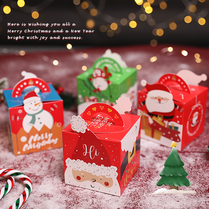 圣诞苹果盒卡通平安果包装盒 平安夜圣诞包装批发苹果礼盒子