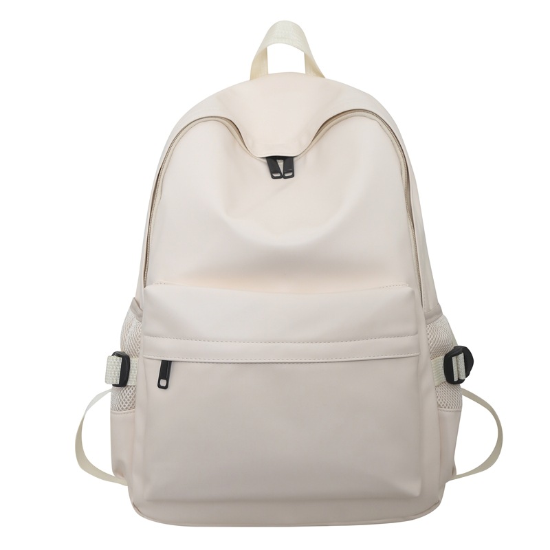 Fábrica al por mayor 2023 nueva mochila de PU de gran capacidad para estudiantes de secundaria de ocio, mochila de viaje al aire libre literaria simple