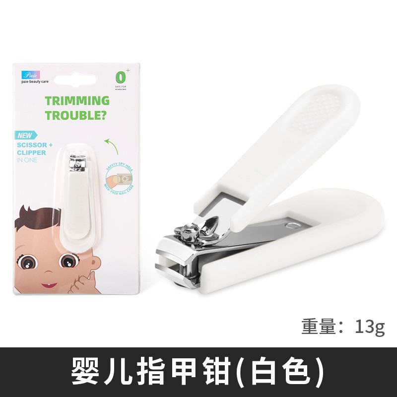 White children's nail scissors