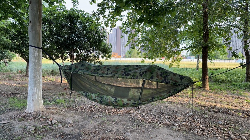 新型自動速開蚊帳ハンモックシングル二人屋外キャンプレジャー防蚊虫ハンモッククロスボーダー人気ブランコ|undefined