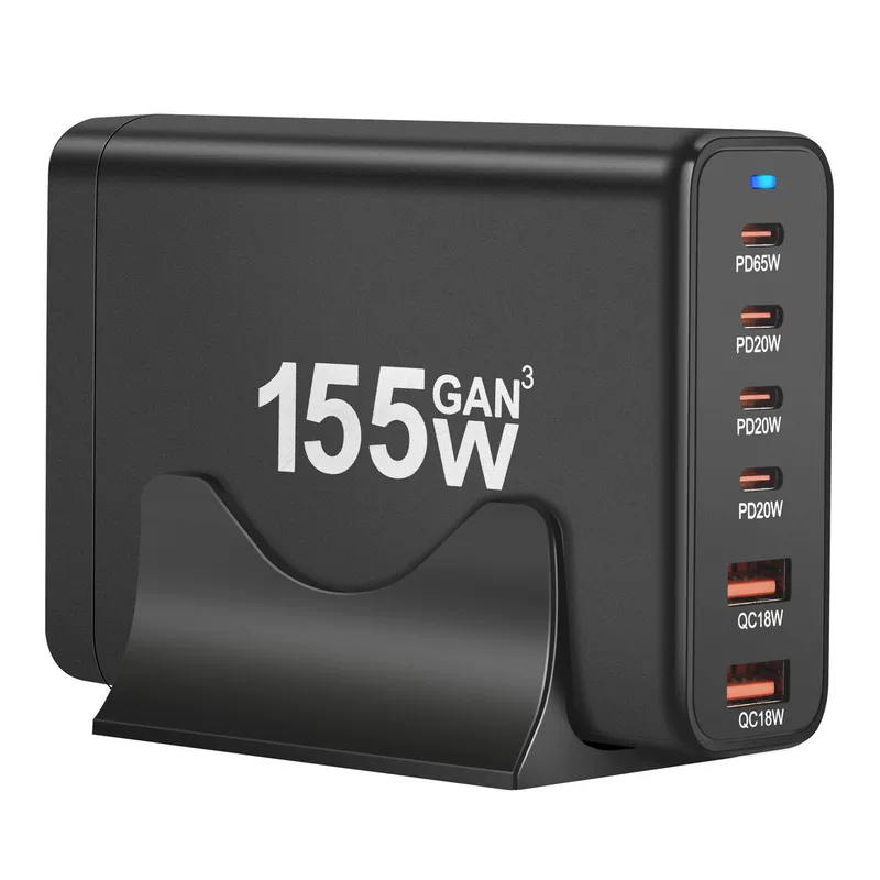 155W никель PD настольная зарядка кросс-бордер горячий продаж multi-функциональный PD адаптер 3A3C multi-слот PD прямое зарядное