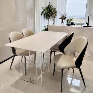 Acrylic Slate Conference Table Computer Long Table Suspended Desk Large Workbench Light Luxury Reception Negotiation Table and Chairs