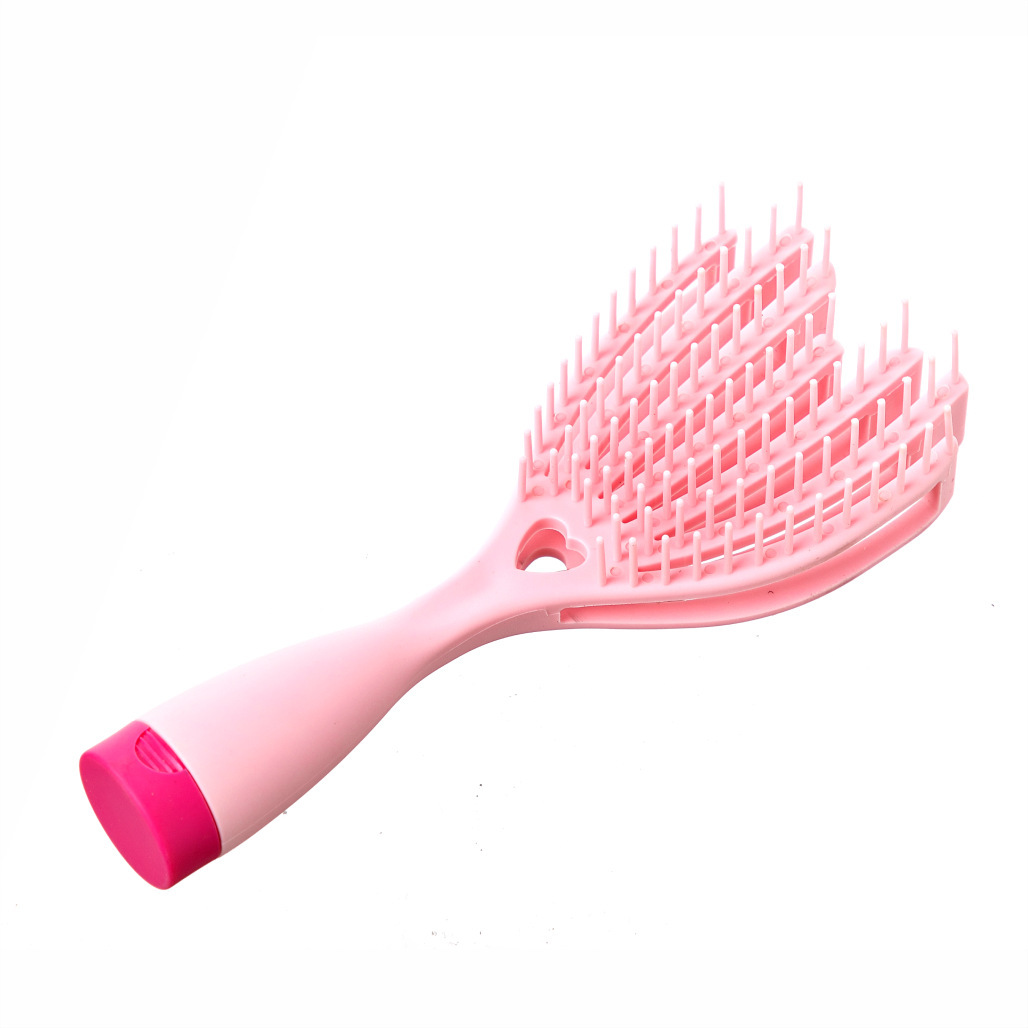 Portable Peine del Pelo elástico hueco mullido peine para las mujeres mojado y seco suave no anudado anti-estática peine masaje