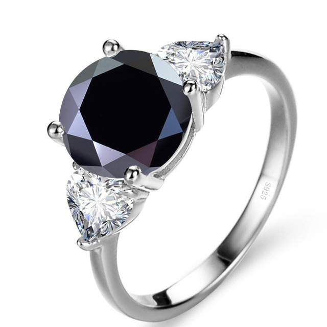 Anillo de plata esterlina 925 mujer 3 quilates de lujo anillo de piedra de moissanita chapado pt950 oro meson fábrica al por mayor en stock