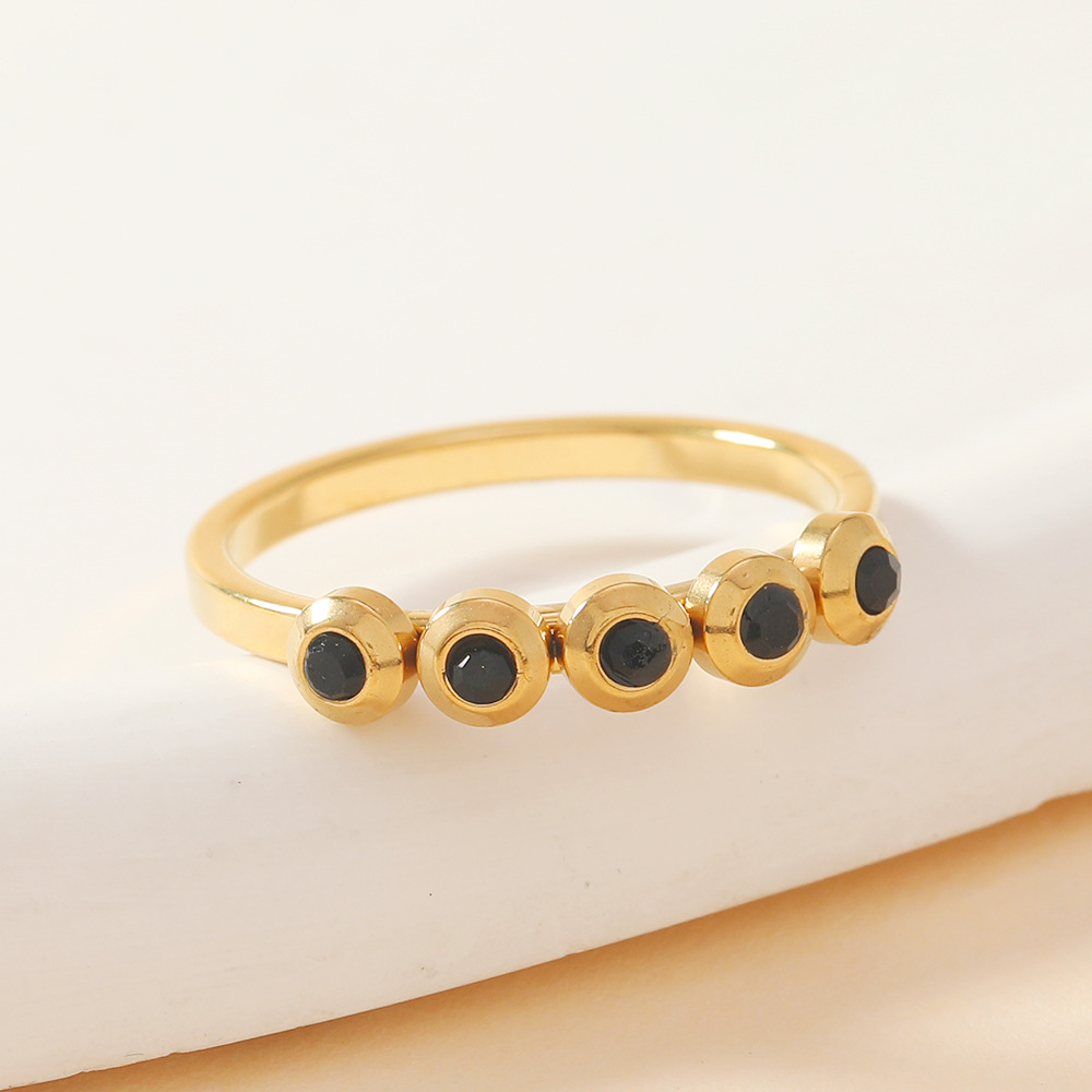 Daily Occasion Titanium Steel Material Wholesale Jewelry Elegant Geometric Titanium Steel Rings