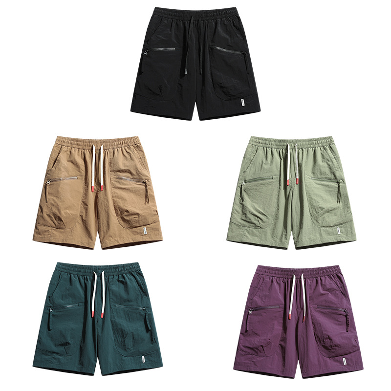 2025 New Fashion Brand Crock Shorts Men's Three-Dimensional Large Pocket Sports Pants Outdoor Ice Silk Pants Men's Pants