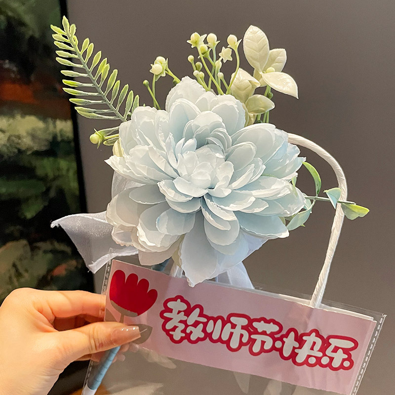 原创新款实用礼物花束金香花笔幼儿园郁开学教师节永生花笔签字笔|undefined