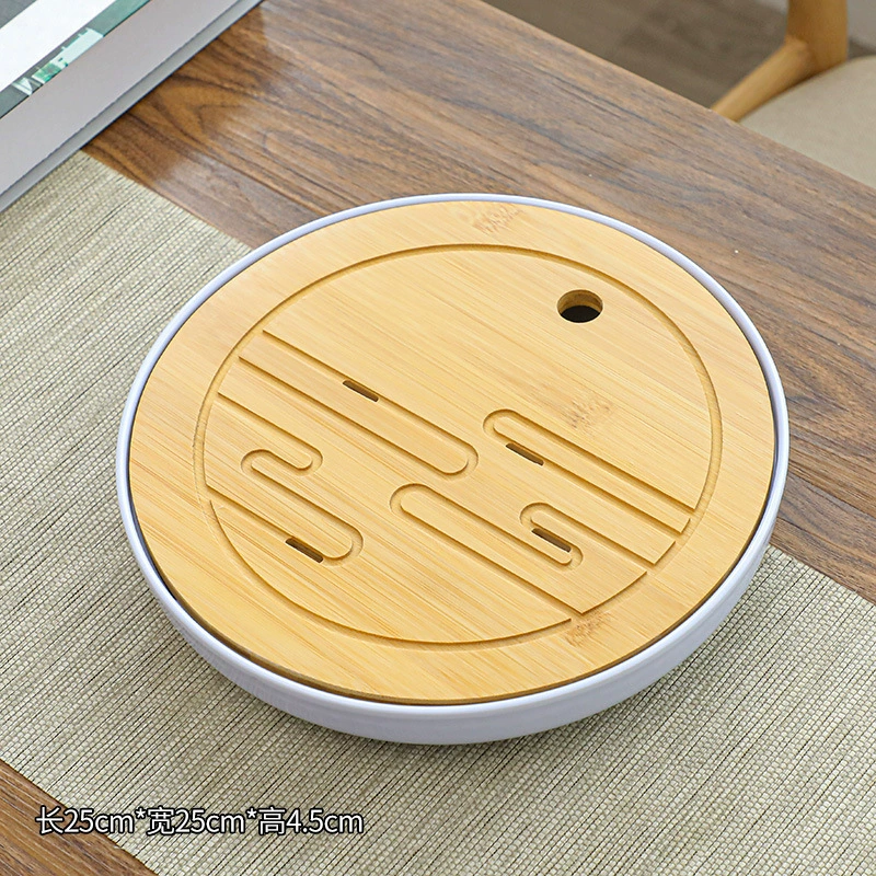 Bamboo Tea Tray — Rectangular & Square Drip Trays, Multi-Size 19–43 cm, Storage & Drainage