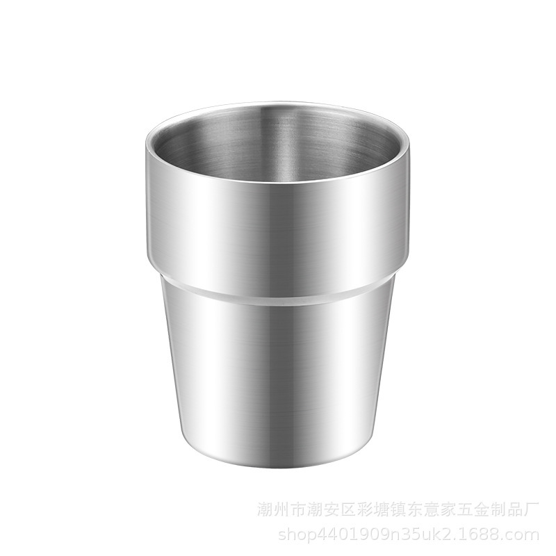 メーカー直供越境ビールグラス304ステンレスコップ韓国式コーヒーコップ二重断熱屋外バーベキュー|undefined