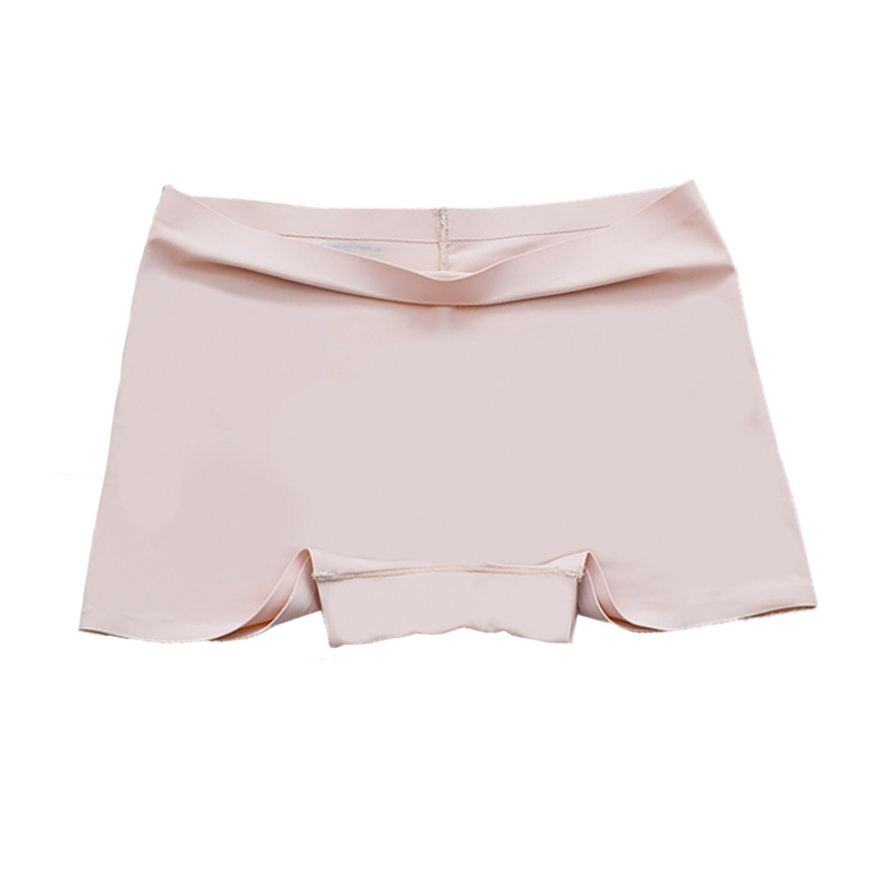 Ropa interior sin costuras de seda de hielo de algodón de las mujeres entrepierna boxeadores antibacterianos pantalones de seguridad de las mujeres de cuatro esquinas anti-exposición verano Delgado