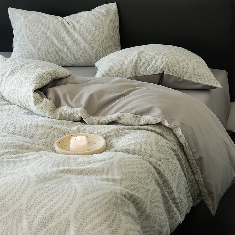 Una clase de tres capas de hilo de algodón molido cama de cuatro piezas de algodón puro 2025 nuevo otoño y invierno engrosado sábanas de cama Kasa4