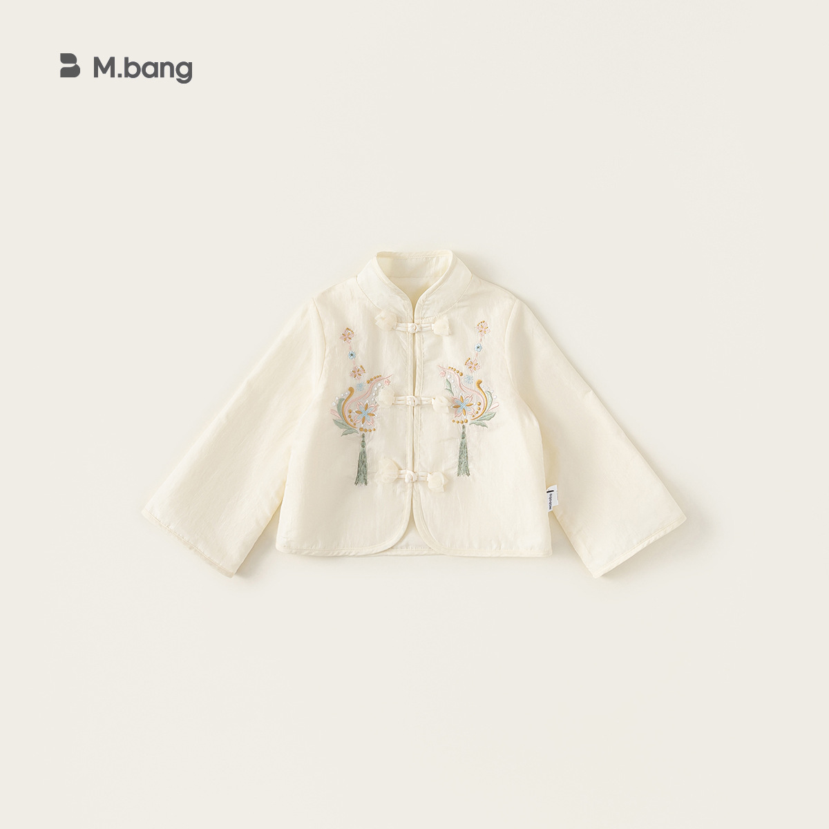 Youbao ropa para niños chaqueta para niñas nuevo estilo chino primavera 2025 nuevo cárdigan con hebilla de disco top bordado de estilo nacional para niños