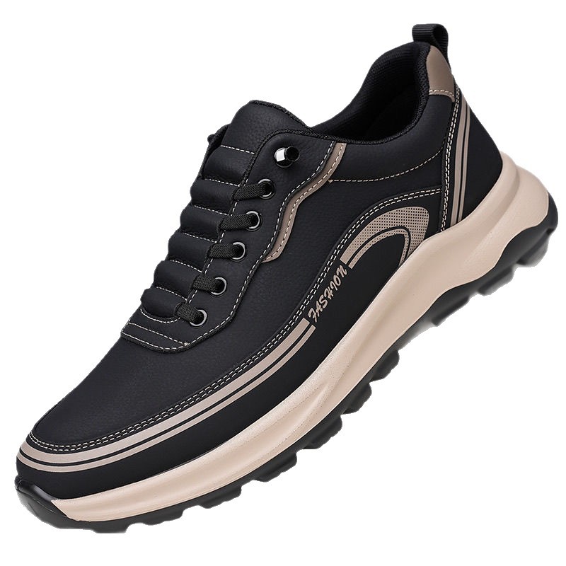 Nuevos zapatos de verano para hombres, zapatos de cuero para hombres transpirables, ligeros y delgados, zapatos deportivos de moda de un pie.
