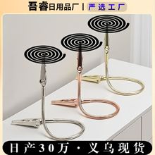 万向旋转金属双头鳄鱼夹桌面蚊香夹立式标签夹现货双头鳄鱼夹支架