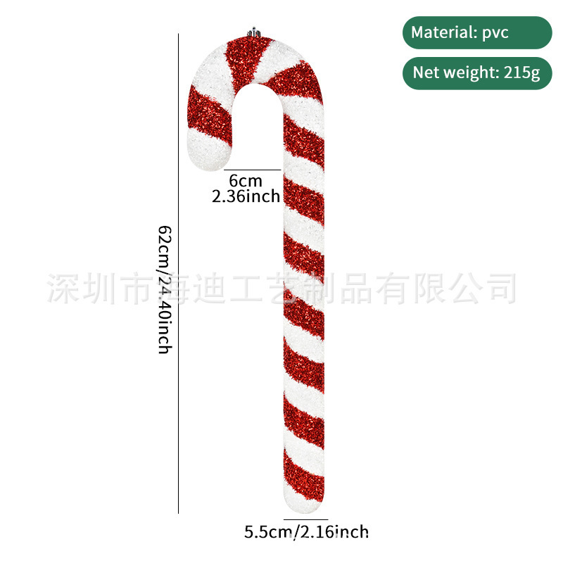 クロスボーダー 40-90 センチメートルクリスマス装飾赤と白のスパンコール杖装飾品クリスマスツリー装飾ダンス小道具|undefined