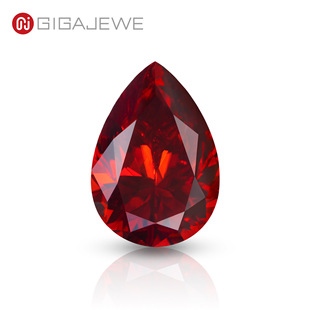 GIGAJEWE red pear-shaped cut Mozan drill various specifications bare stone jewelry making wholesale
