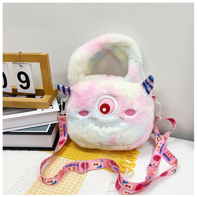 Bolso pequeño lindo para las mujeres 2023 nuevo simple peludo bolso de hombro de dibujos animados estilo coreano chica bolsa de salida portátil