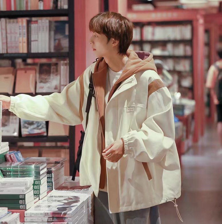 Primavera y otoño versión coreana 2024 chaqueta de moda para hombres chaqueta casual de marca de moda para hombres