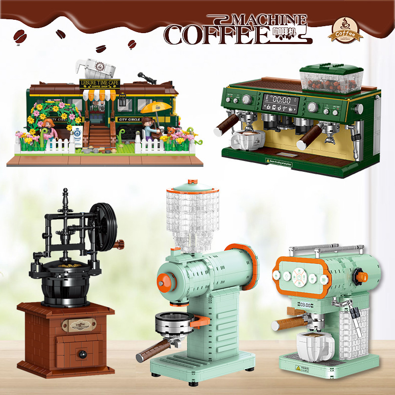 Compatible with Lego Retro Coffee Machine Building Blocks Grinder Bean Machine Bread Machine Ornaments Small Particles Assembled Toy Gift for Girls Compatible with Lego Retro Coffee Machine Building Blocks Grinder Bean Machine Bread Machine Ornaments Small Particles Assembled Toy Gift for Girls