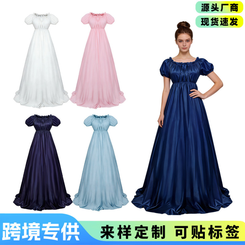 Cross-Border New Bridgerton Dress Medieval Retro Ball Gown Cosplay Stage Performance Costume Cross-Border New Bridgerton Dress Medieval Retro Ball Gown Cosplay Stage Performance Costume