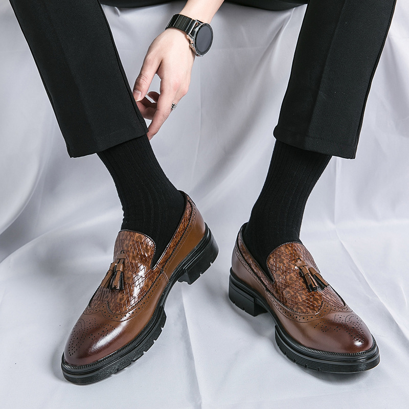 Men's Dress Shoes - Black with Tassels