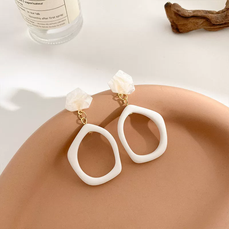 Серебряная игла, южнокорейские товары, серьги, акриловые клипсы для ушей, образец серебро 925