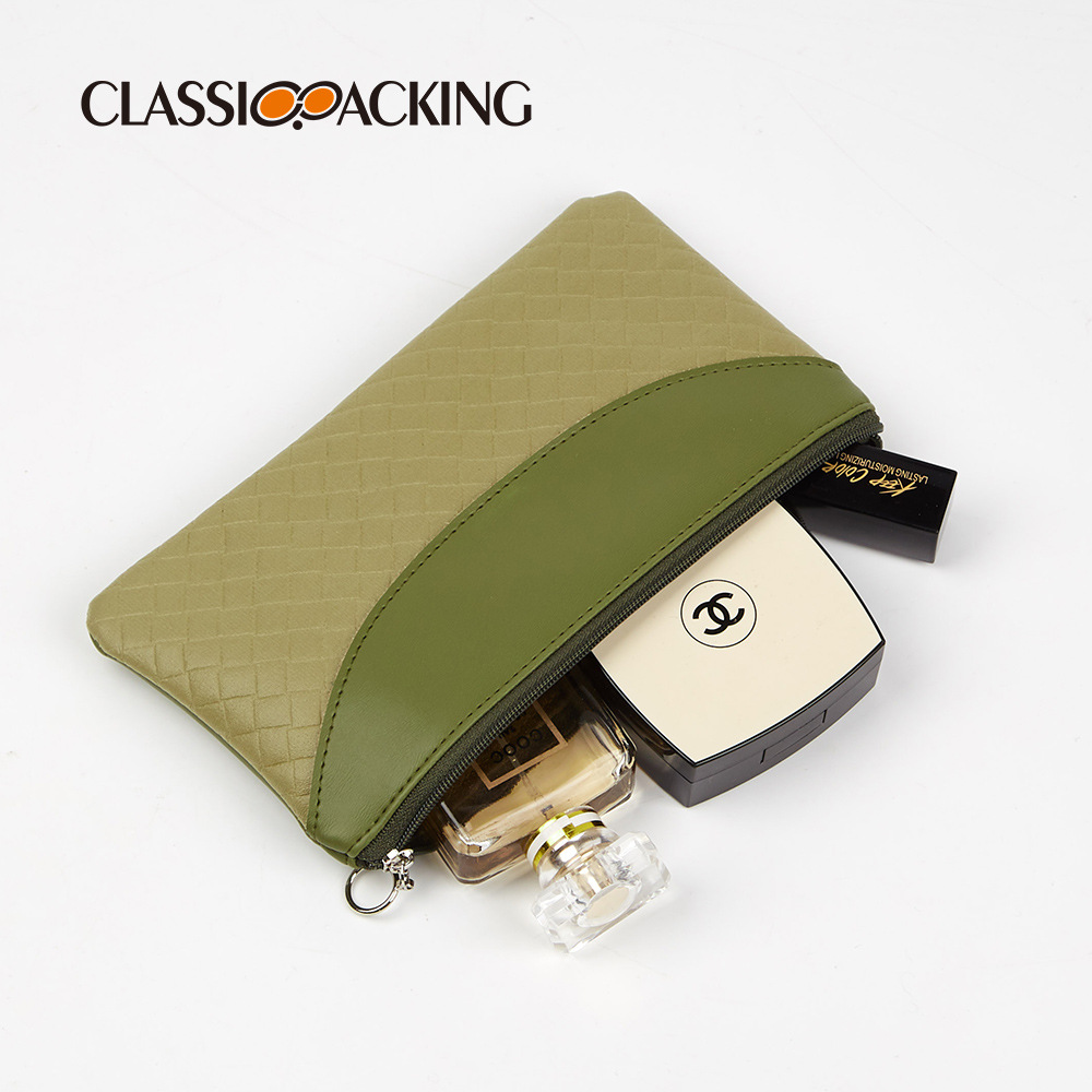 Bolsa de almacenamiento al por mayor de fábrica de embrague de las mujeres bolsa de almacenamiento de productos de cuidado de la piel simple bolsa de cosméticos de material de PU multifuncional