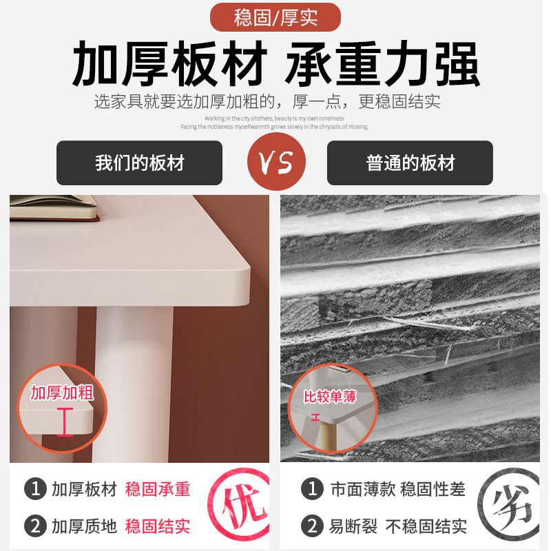 Comedor de tocador, escritorio de almacenamiento, dormitorio moderno y minimalista, casa de alquiler pequeña, mesas de maquillaje de estilo en línea