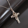 Pendant, two-color necklace hip-hop style, suitable for import, European style