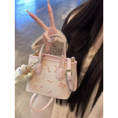 女性用ピンクバケットバッグ、新しいハイエンド、雰囲気、小柄、ハイエンド、軽い高級感、超人気のニッチクロスボディバッグ