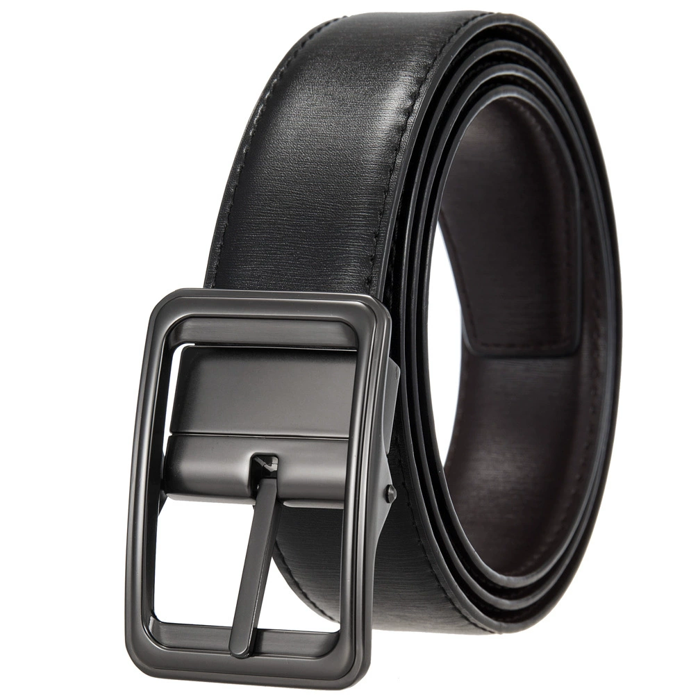 Leather belt for leisure, genuine leather