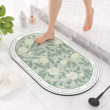 浴室地垫卫生间门口硅藻泥吸水垫厕所门垫家用脚垫防滑垫速干地毯
