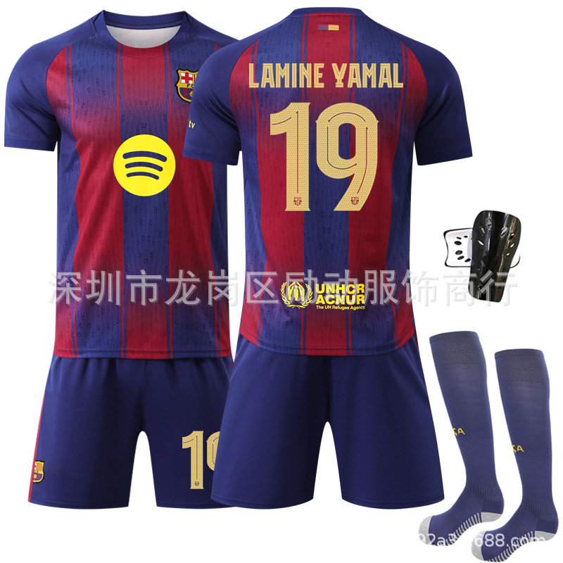 2526 バルセロナ ホーム チャンピオンズ リーグ バージョン 10 メッシ 10 号 アマール ジャージ スポーツ ユニフォーム サッカー ユニフォーム セット 外国貿易|undefined