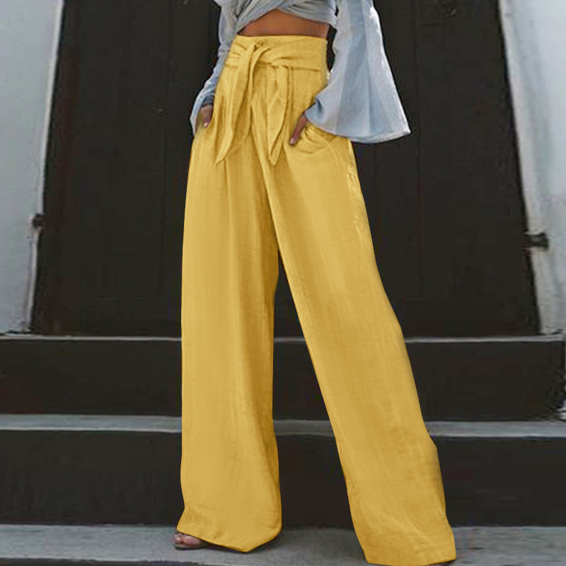 2023 Spring/Summer Cotton and Linen Retro Artistic Loose Fit Large Size Cuffed Pants Elastic Waist Casual Pants Women's Lantern Pants 2023 Spring/Summer Cotton and Linen Retro Artistic Loose Fit Large Size Cuffed Pants Elastic Waist Casual Pants Women's Lantern Pants