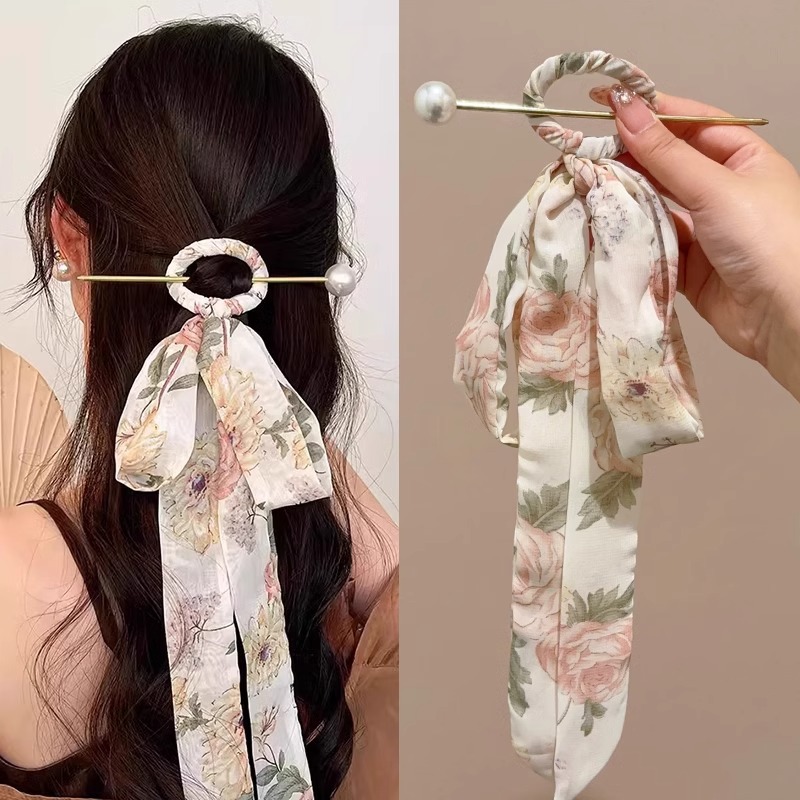 Clipper de cabello de arco antiguo flotante para niños nuevos accesorios de cabello chino para niñas vestidos chinos cheongsam clipper tocado