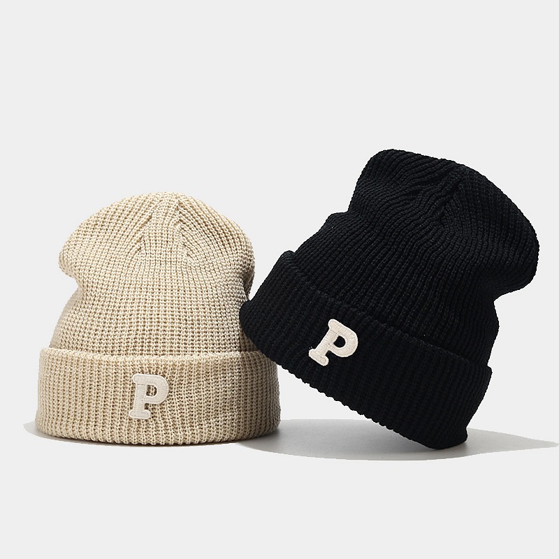 Korean version new loose big head circumference P letter knitted women, trendy stylish face, small woolen for autumn and_voghion.com