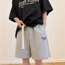 韩版休闲宽松纯色运动五分裤男时尚男装2024新款情侣款夏季薄款