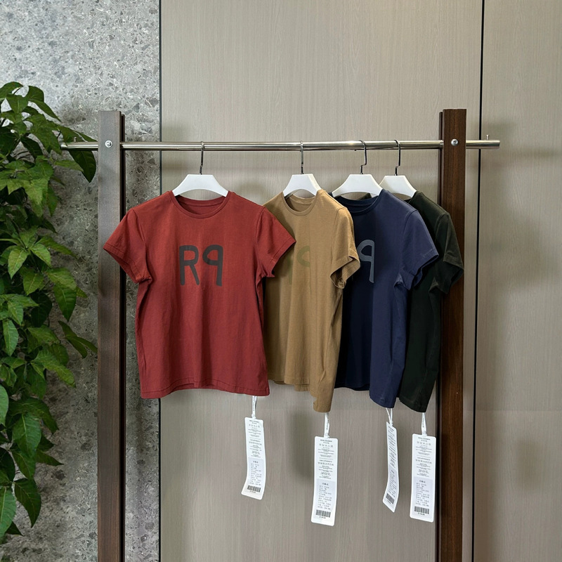[in Stock] Rl Ralph Lauren American Retro T-Shirt, High-Weight Washed Vintage Style, Unisex Round Neck Short Sleeve