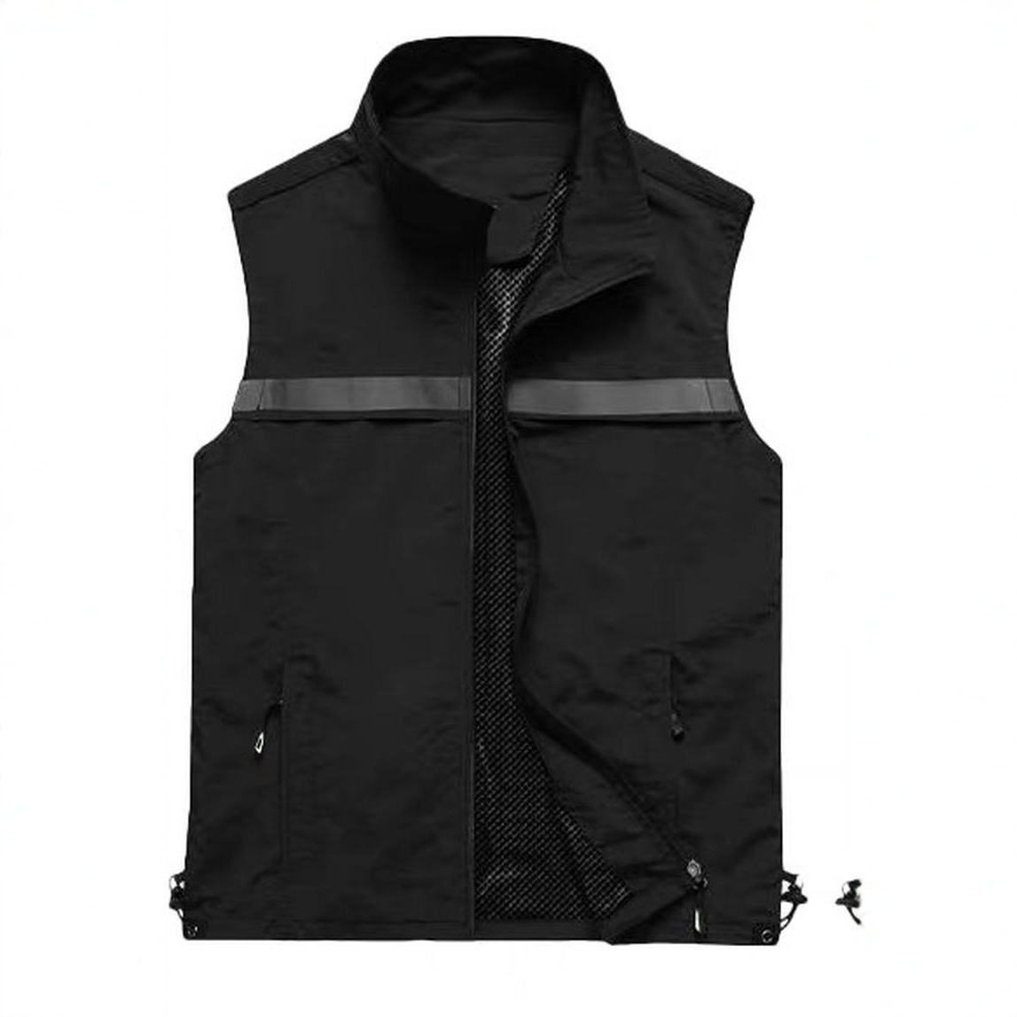Rescate de emergencia chaleco logotipo de impresión de rejilla reflector camiseta publicitaria de servicio público al por mayor