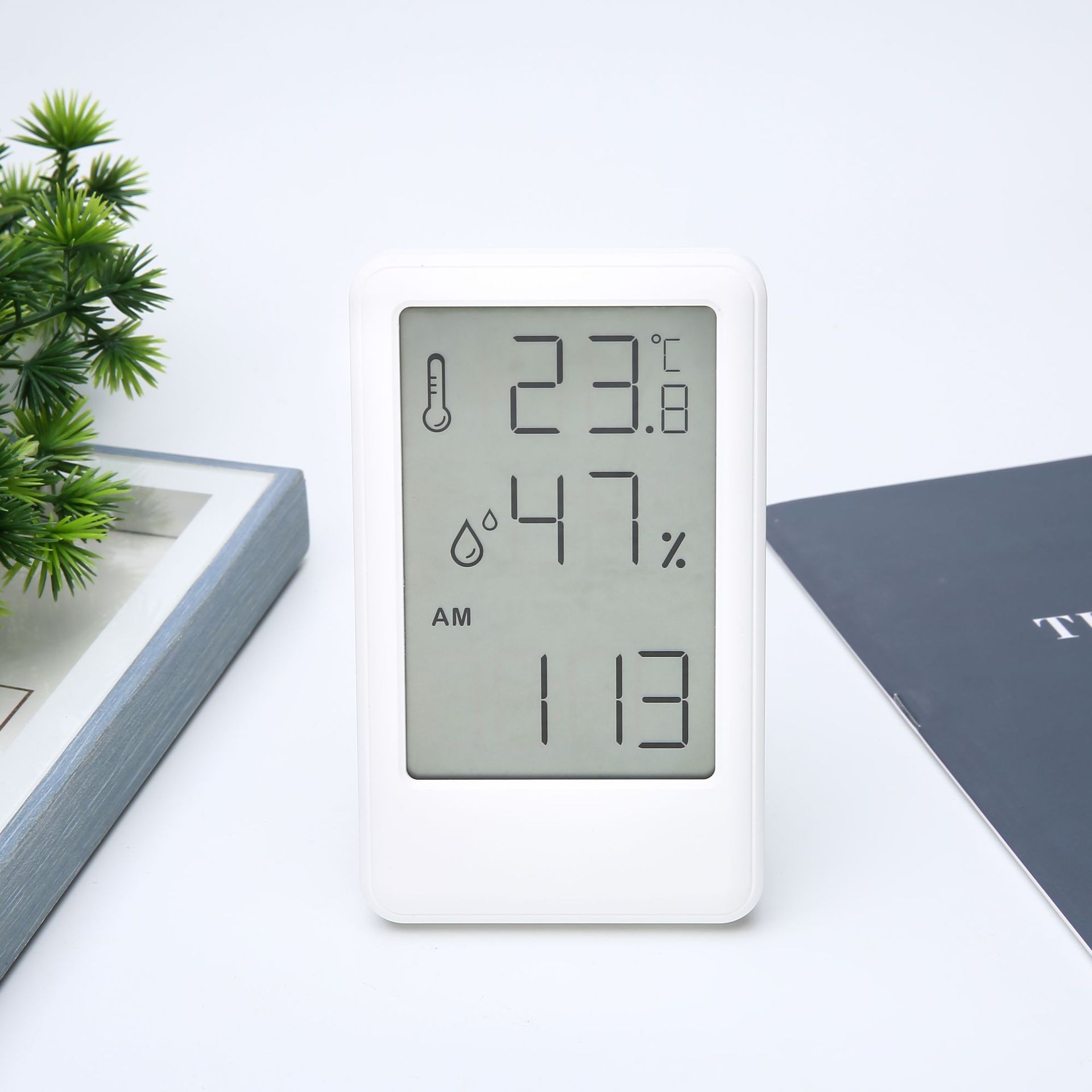 温湿度计室内家用电子数显壁挂式婴儿房温度计温度表万年历闹钟