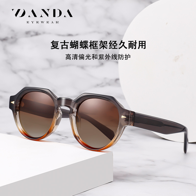 Gafas de sol de hoja al por mayor S31115 Gafas de sol de protección UV de montura redonda de moda Gafas de sol masculinas y femeninas