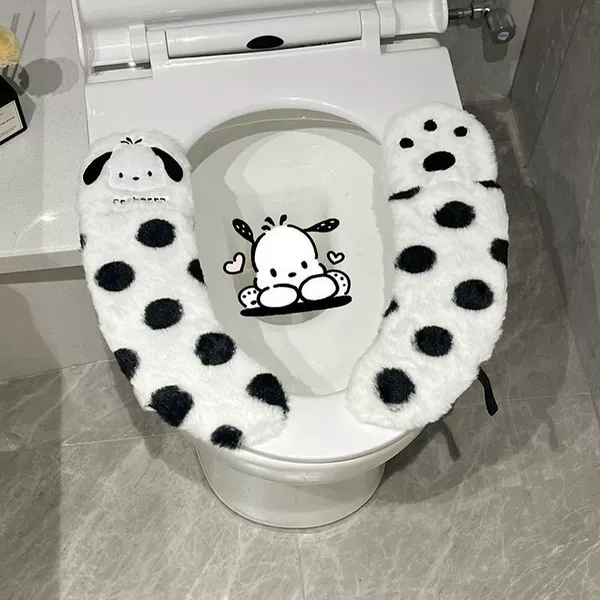 Pacha Dog Furry Toilet Mat Set