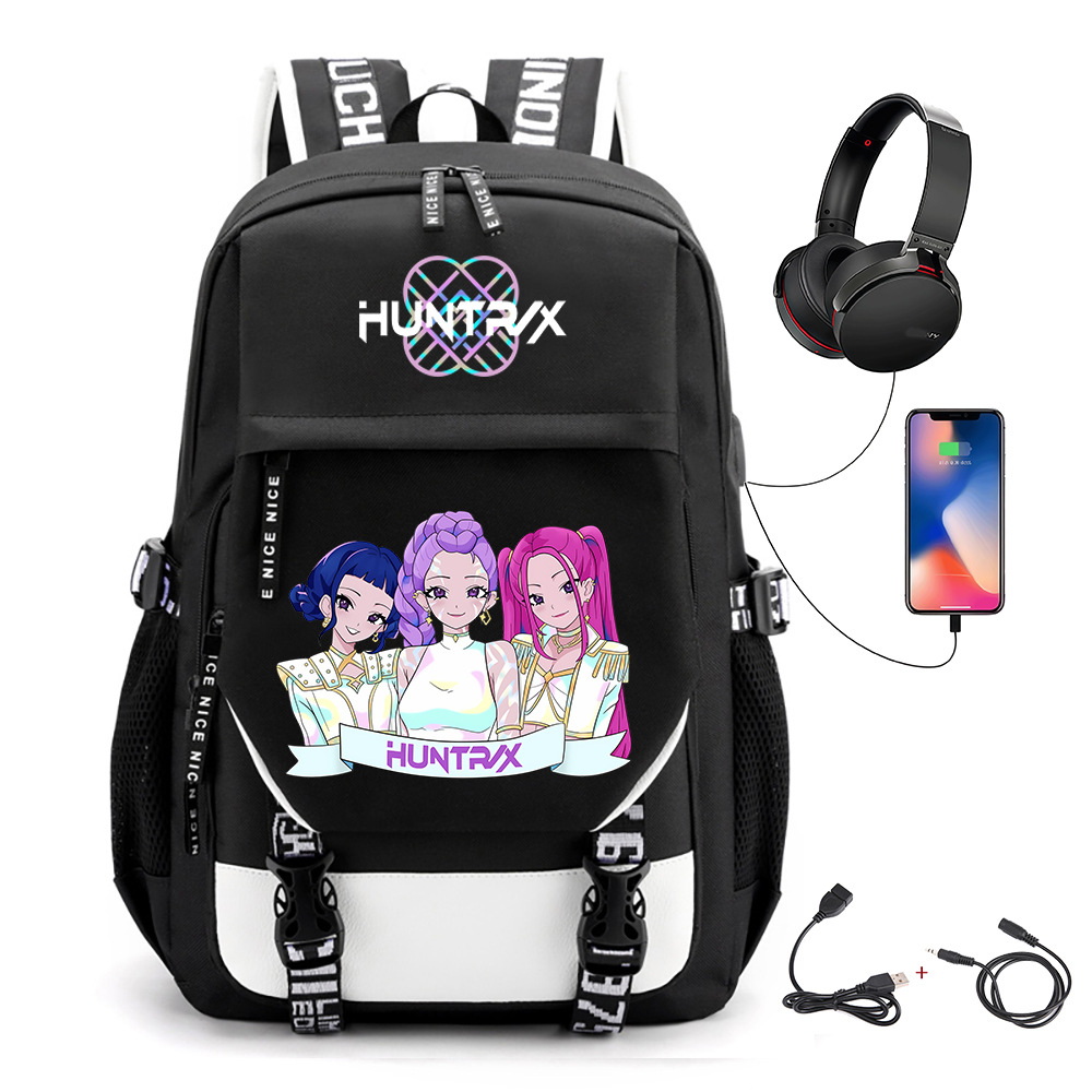 Comercio exterior transfronterizo KPOP Caza de brujas película impresión perimetral mochila mochila escolar mochila USB