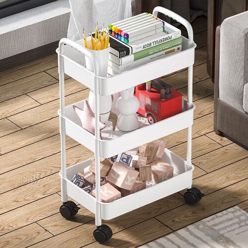 Small Cart Storage Rack Kitchen Floor Standing Bedroom Multi-layer Baby Bathroom Toilet Storage Shelf Modern Simple