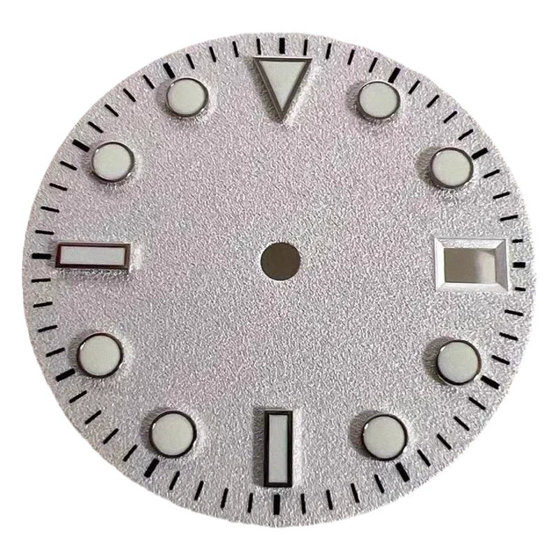 Новые аксессуары для часов буквально без логотипа зеленый светящийся матовый циферблат подходит для механизма NH35/36/4R/7S