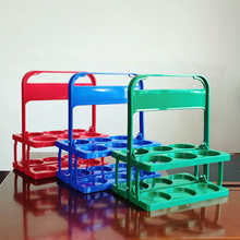 批发便携式塑料啤酒提篮可折叠红酒架子手提啤酒篮啤酒架酒吧用品